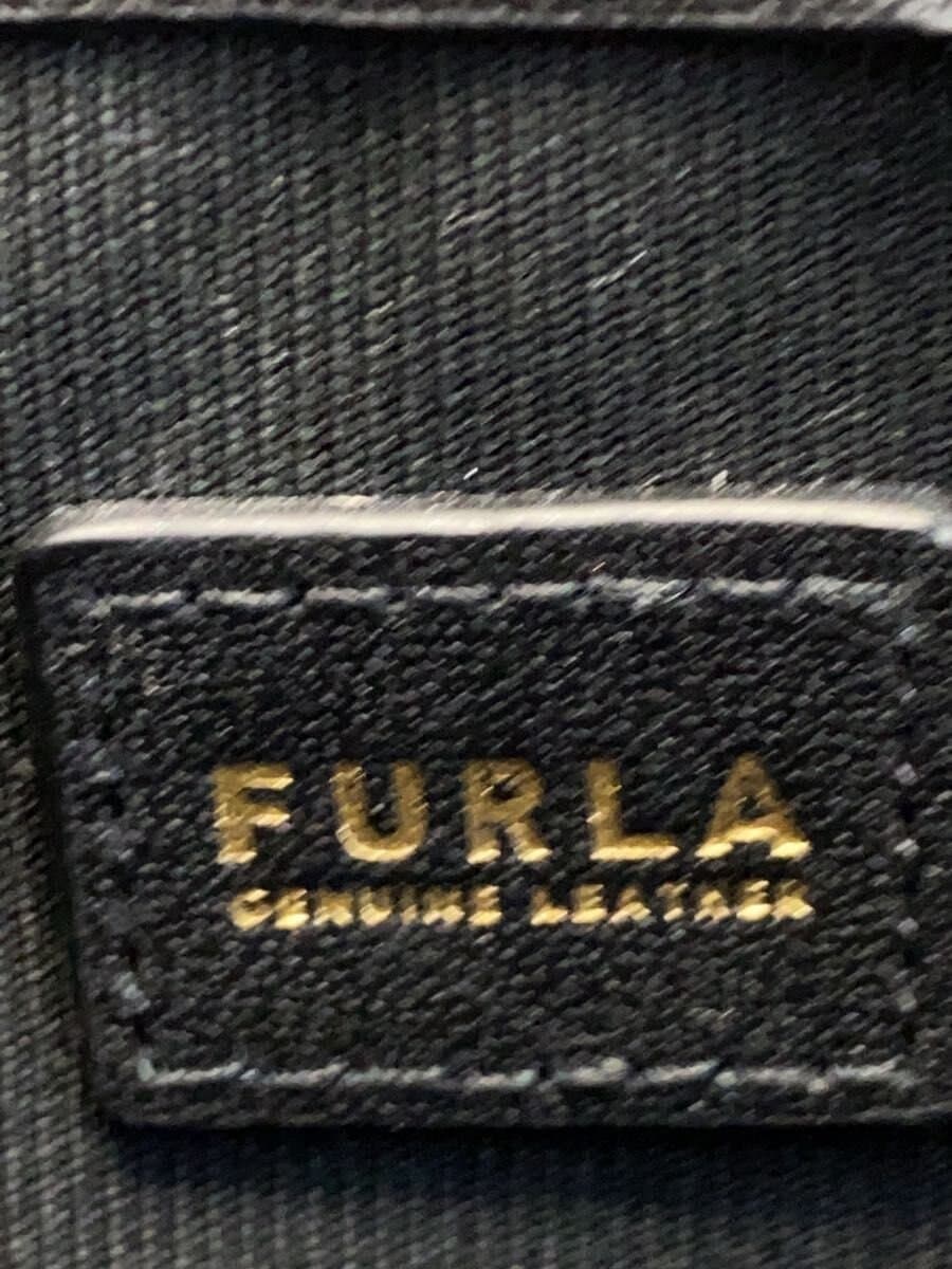 FURLA Shoulder Bag Leather BLK Solid 5