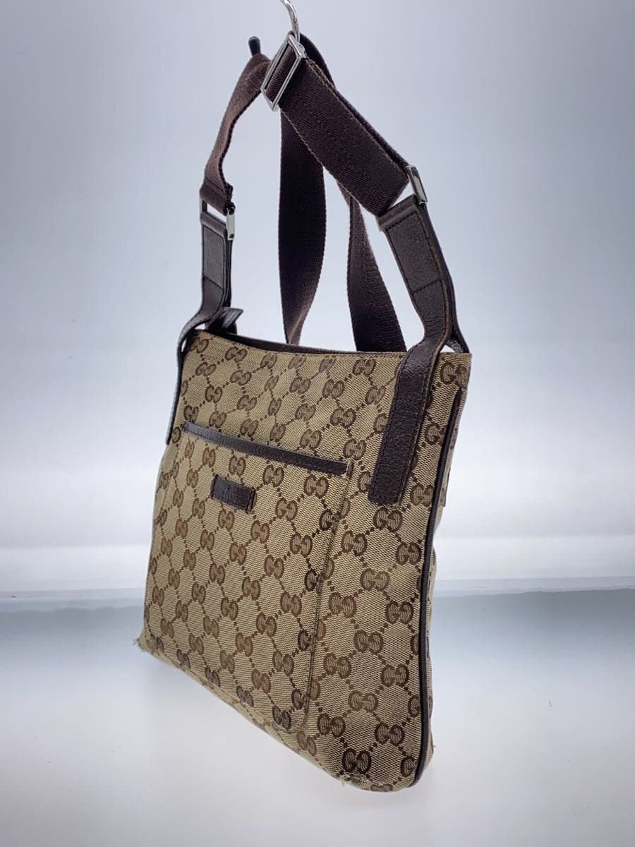 GUCCI Shoulder Bag_GG Canvas Canvas Brown 2