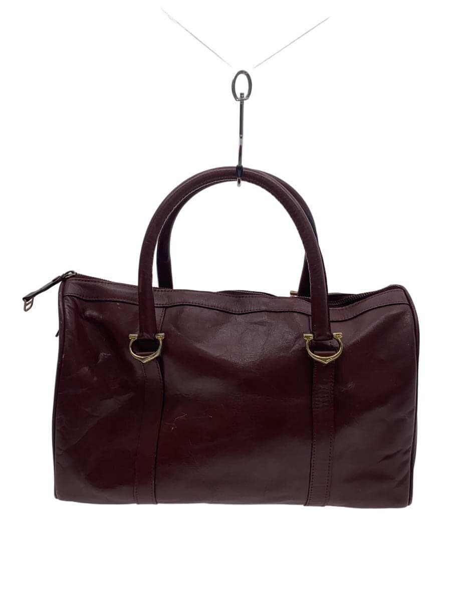 Cartier Boston Bag Leather Bordeaux Must Line