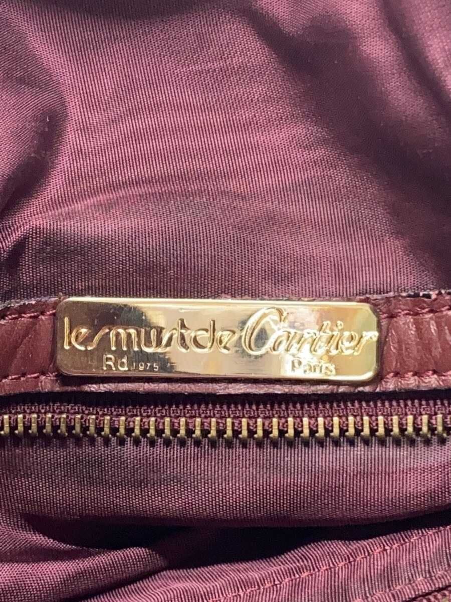 Cartier Boston Bag Leather Bordeaux Must Line 5