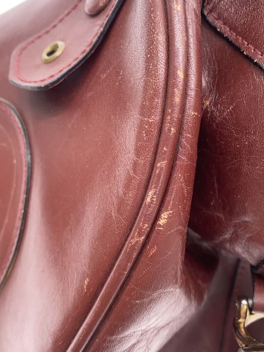 Cartier Boston Bag Leather Bordeaux Must Line 7