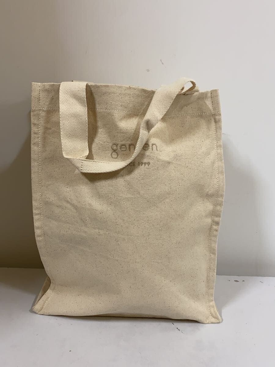 GENTEN Tote Bag Canvas Beige 2-Way Suspense Bag Cotton