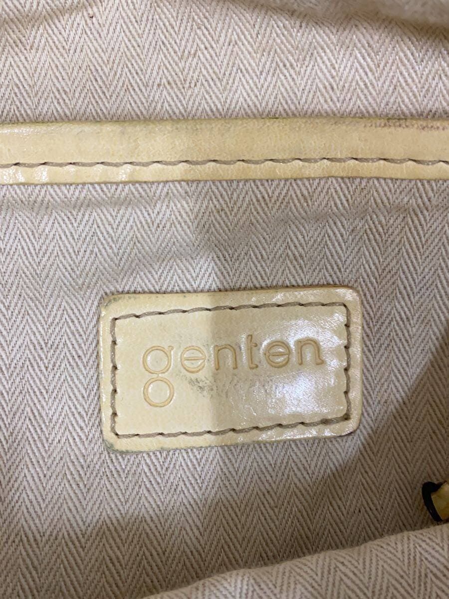 GENTEN Handbag Beige Leather 5