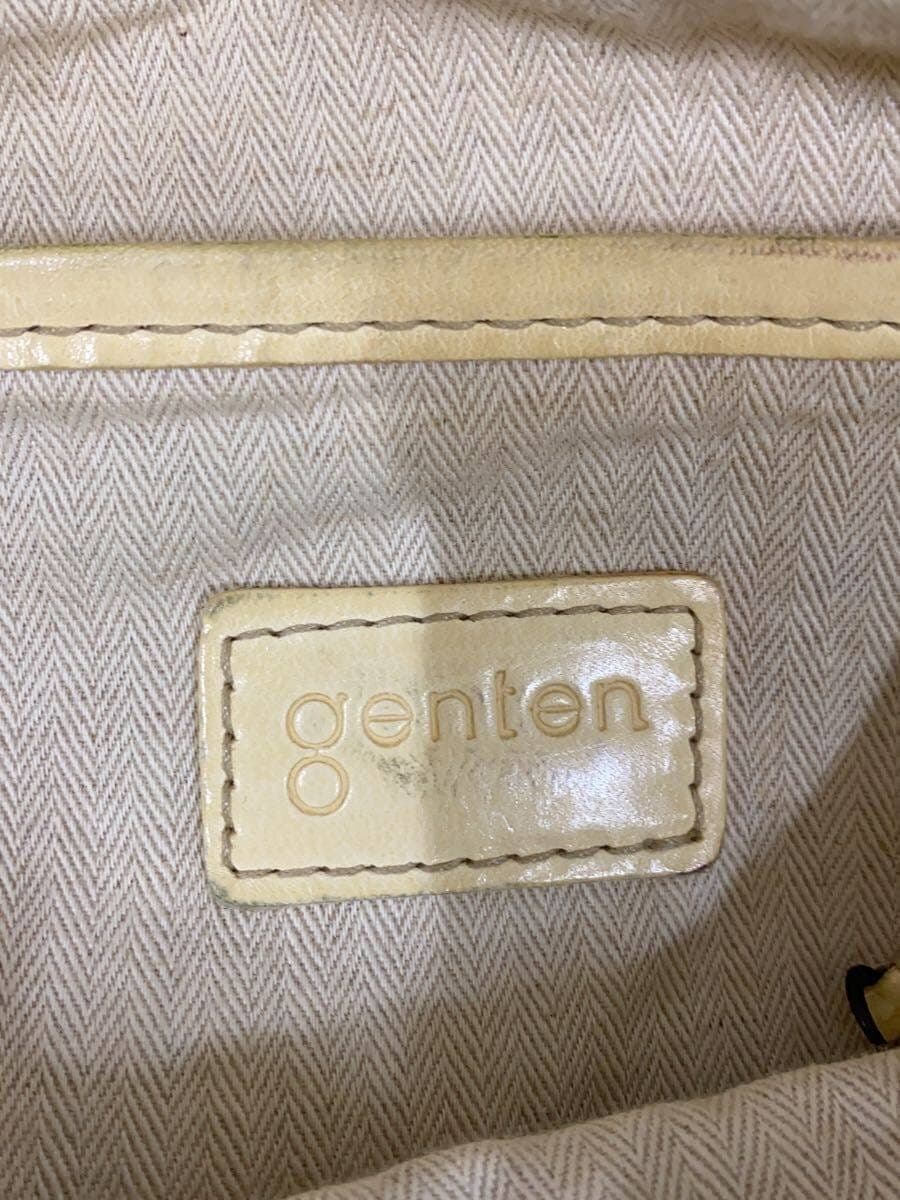 GENTEN Handbag Beige Leather 5
