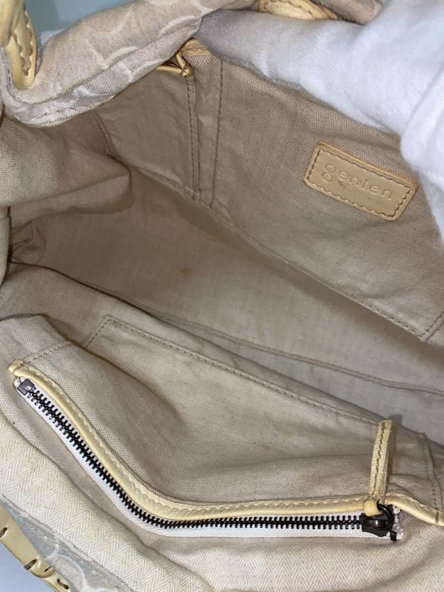 GENTEN Handbag Beige Leather 6