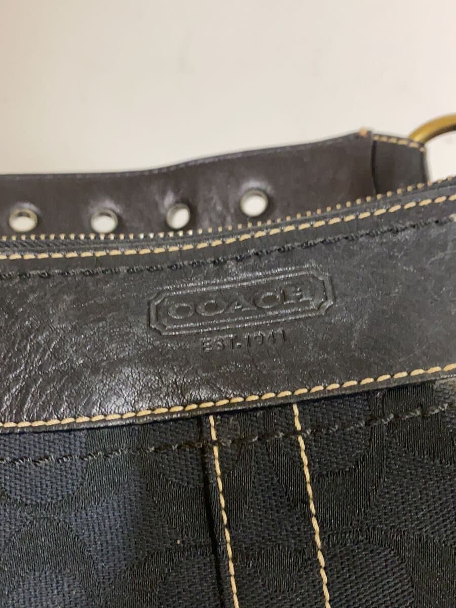 COACH Bag Leather BLK 10403 5