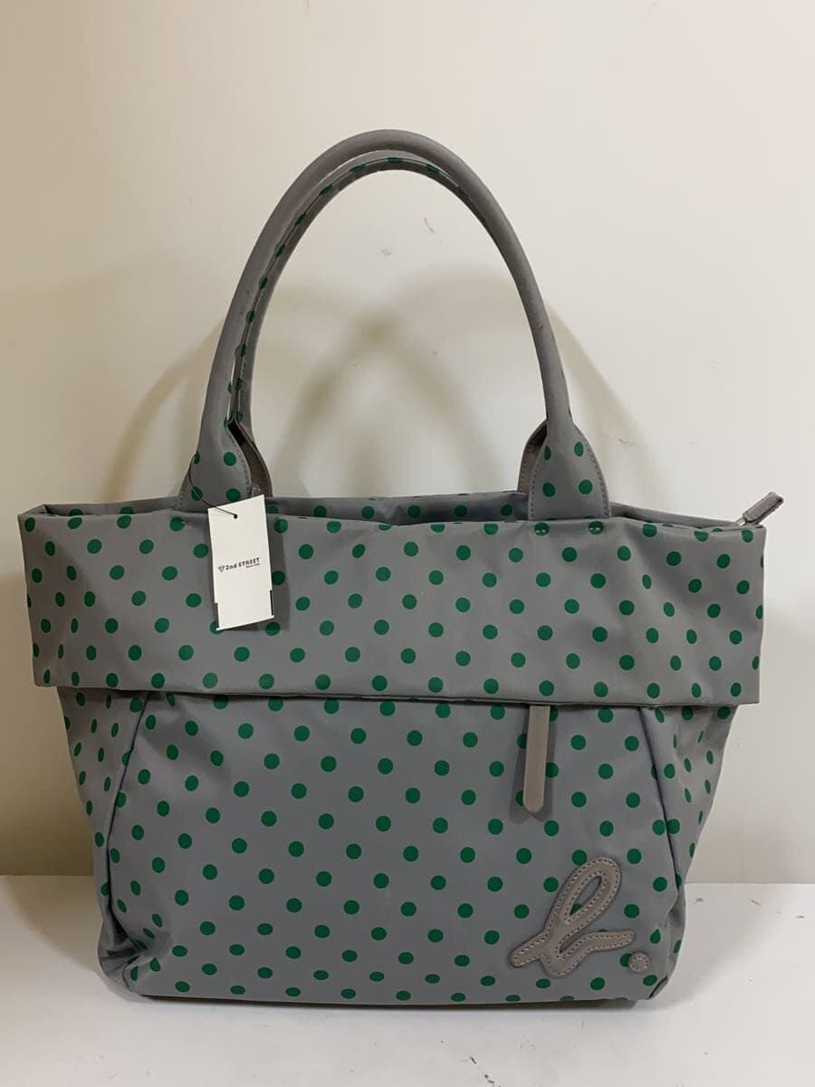 agnes b VOYAGE Bag Gray Green Polka Dot All Over Pattern SNR-15 Multi Pocket