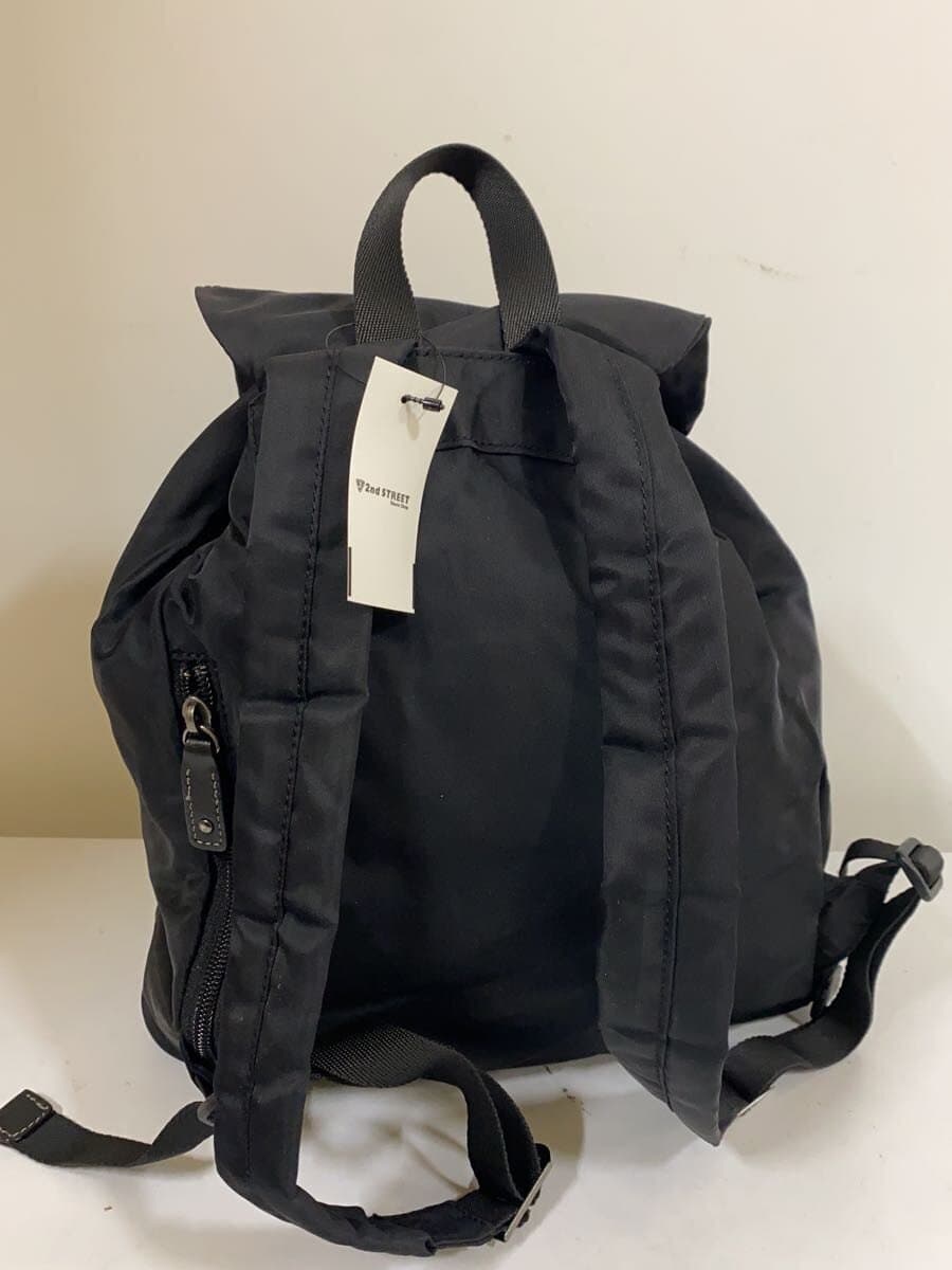 agnes b VOYAGE Backpack Black Nylon Cowhide EPR-15 3