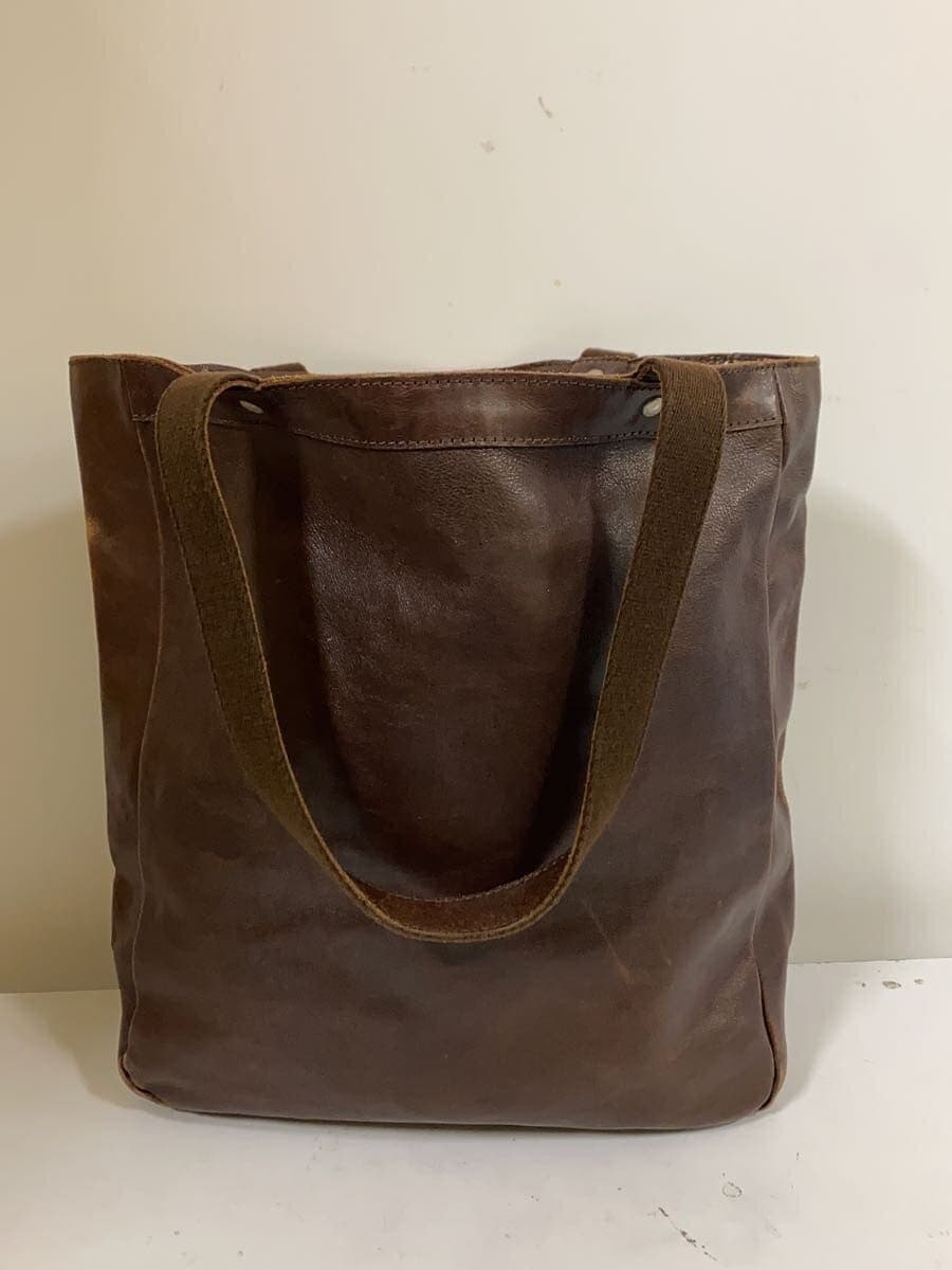 BEAMS Bag Leather Brown Made in Japan Handbag 3