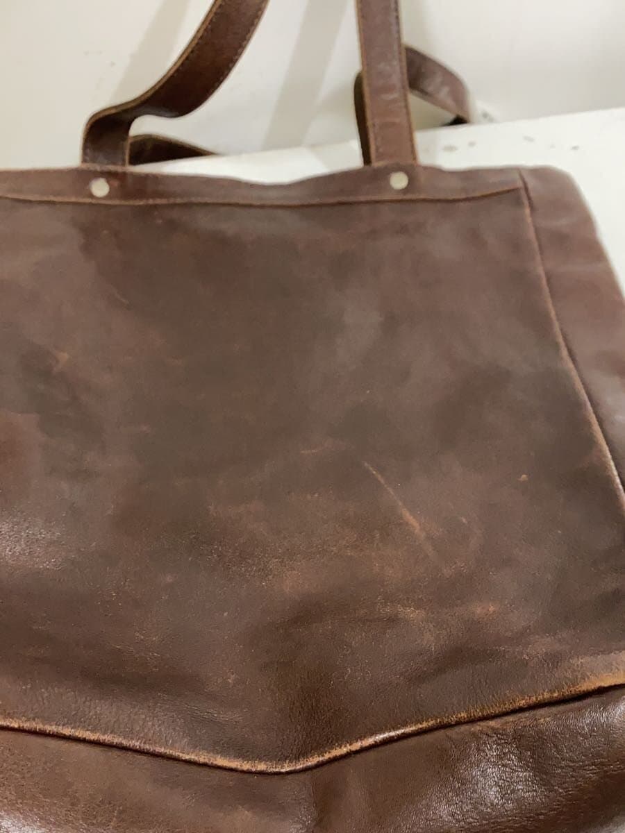 BEAMS Bag Leather Brown Made in Japan Handbag 8