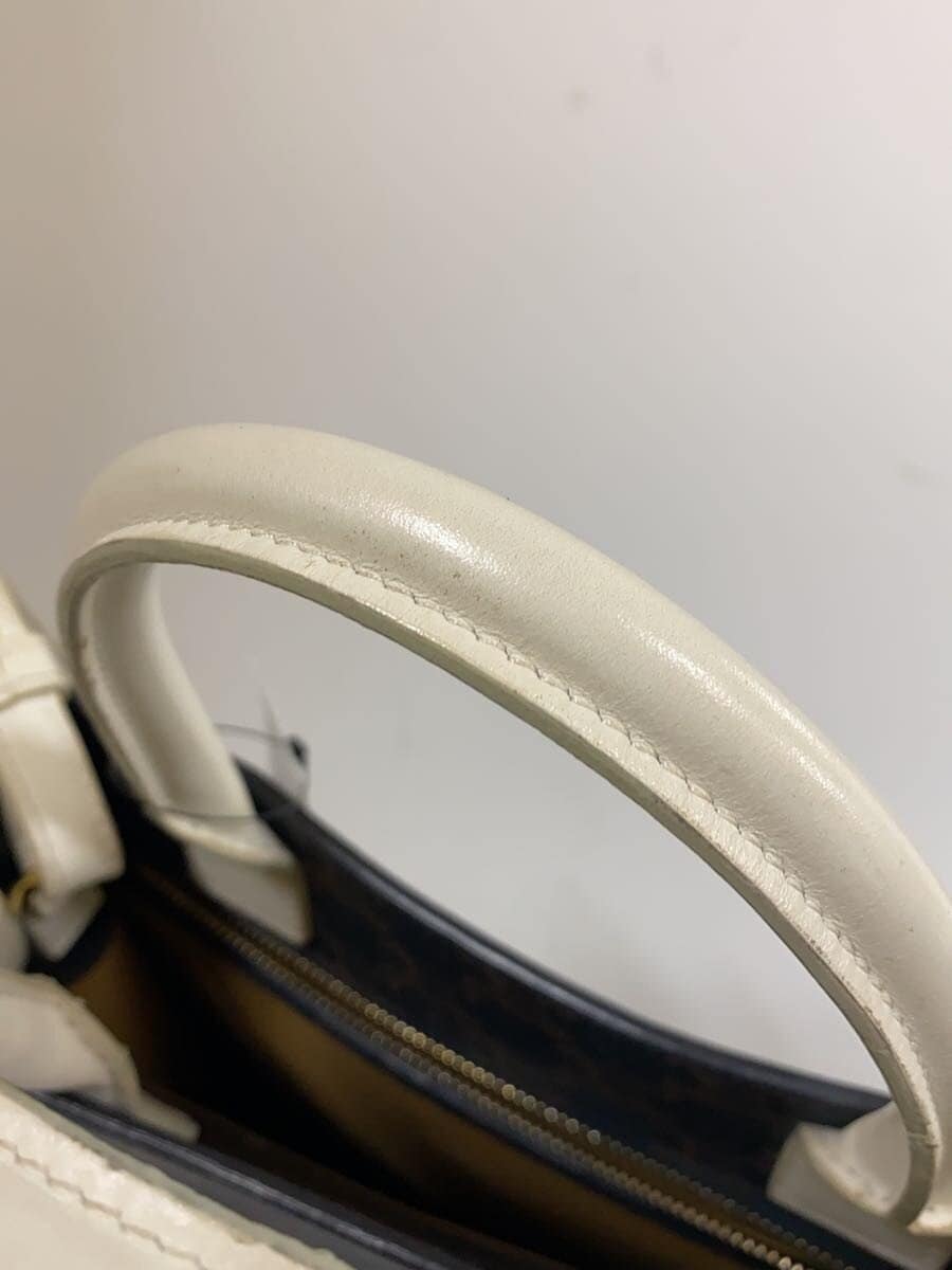 CELINE Tote Bag Leather Brown Vertical Cabas 2-Way Triomphe Canvas 8