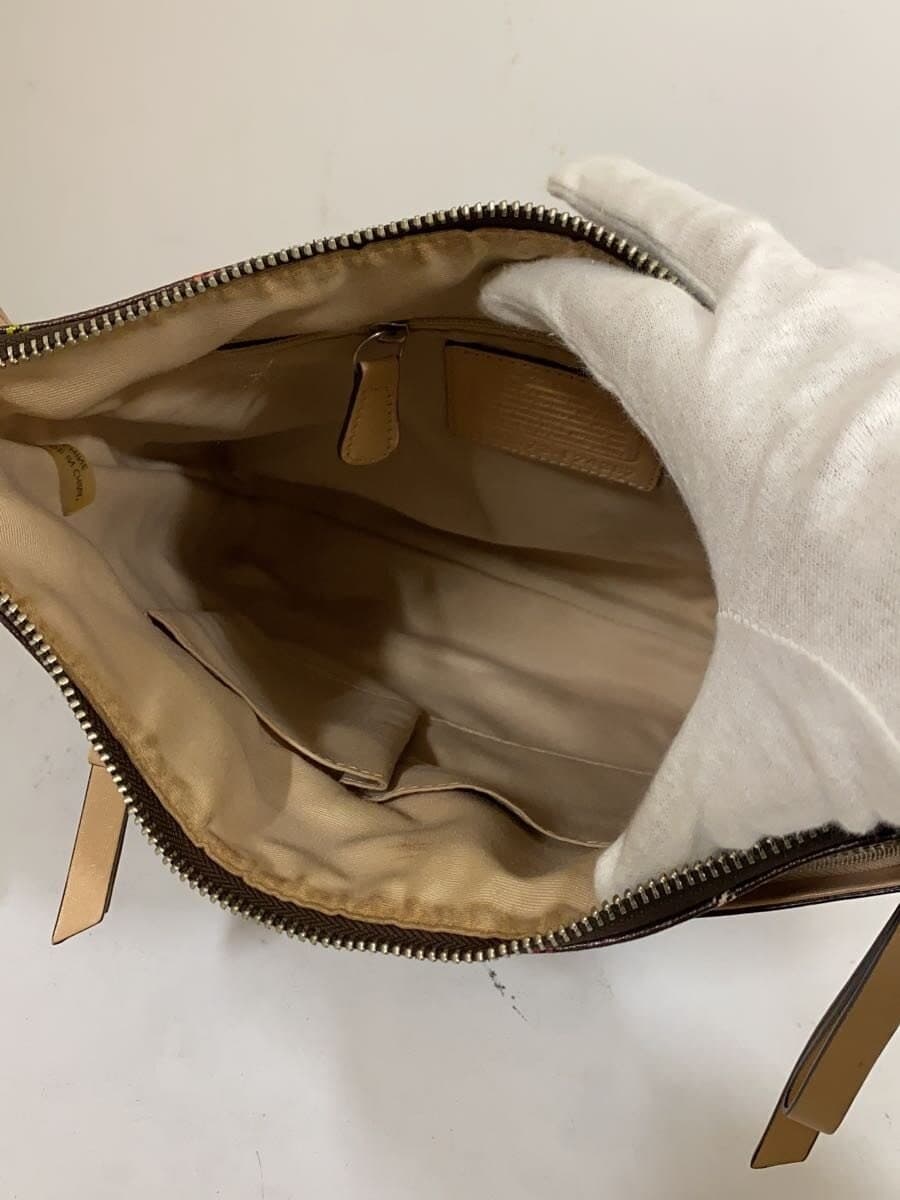 COACH Shoulder Bag BRW Check F24387 6