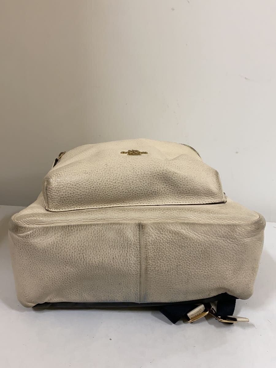 COACH Backpack Leather BEG F29004 4