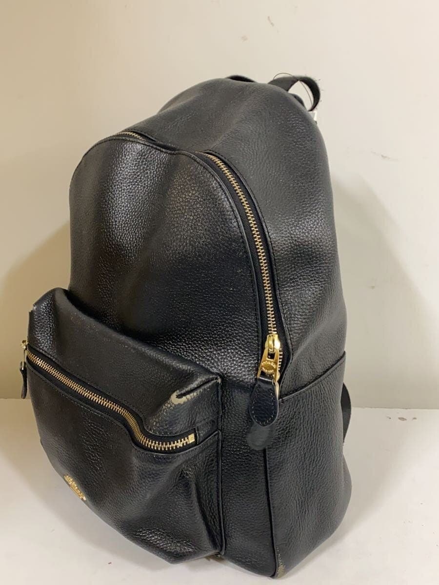 COACH Backpack Leather BLK 2