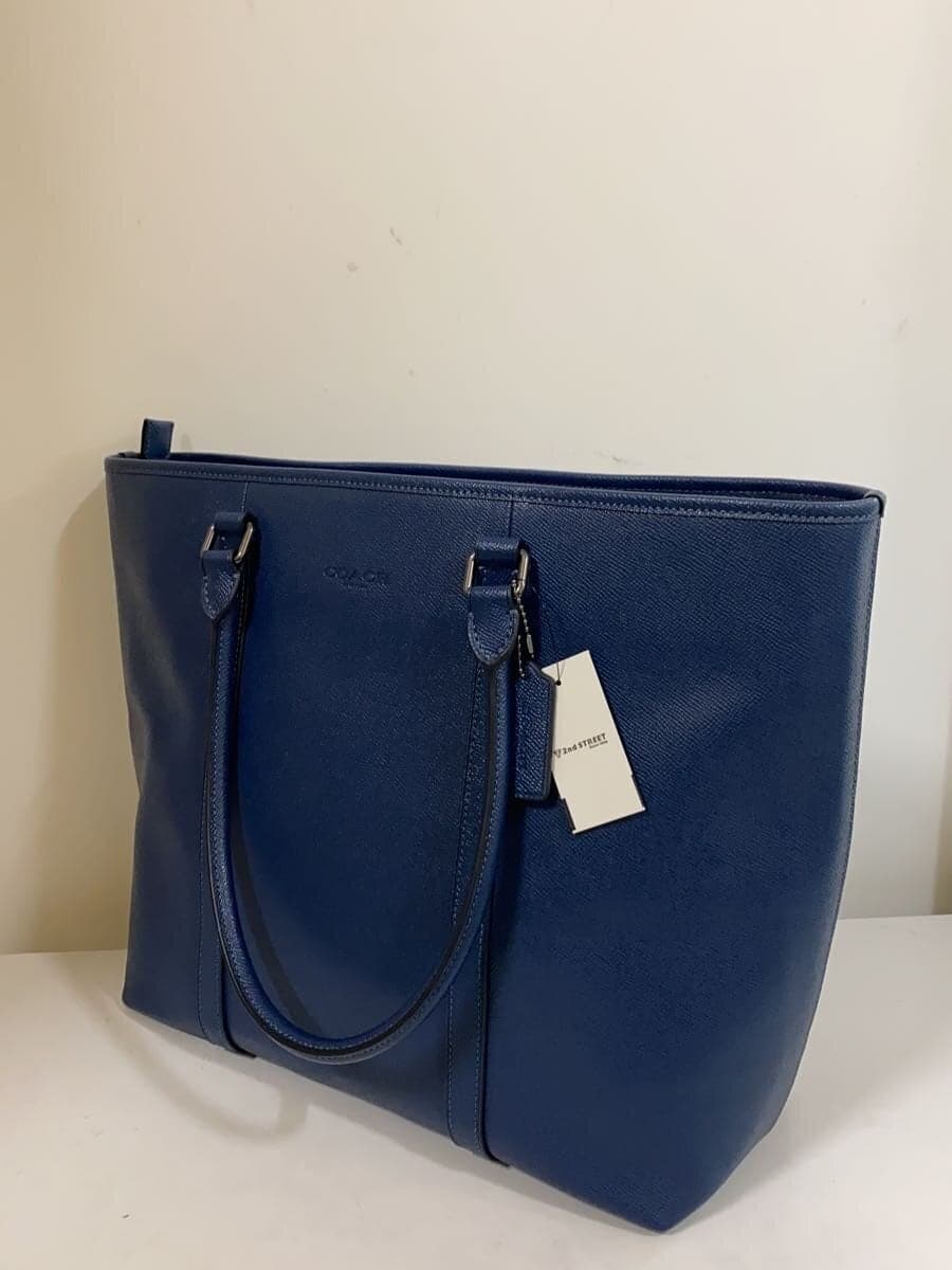 COACH Tote Bag Leather NVY Solid CBG48 2