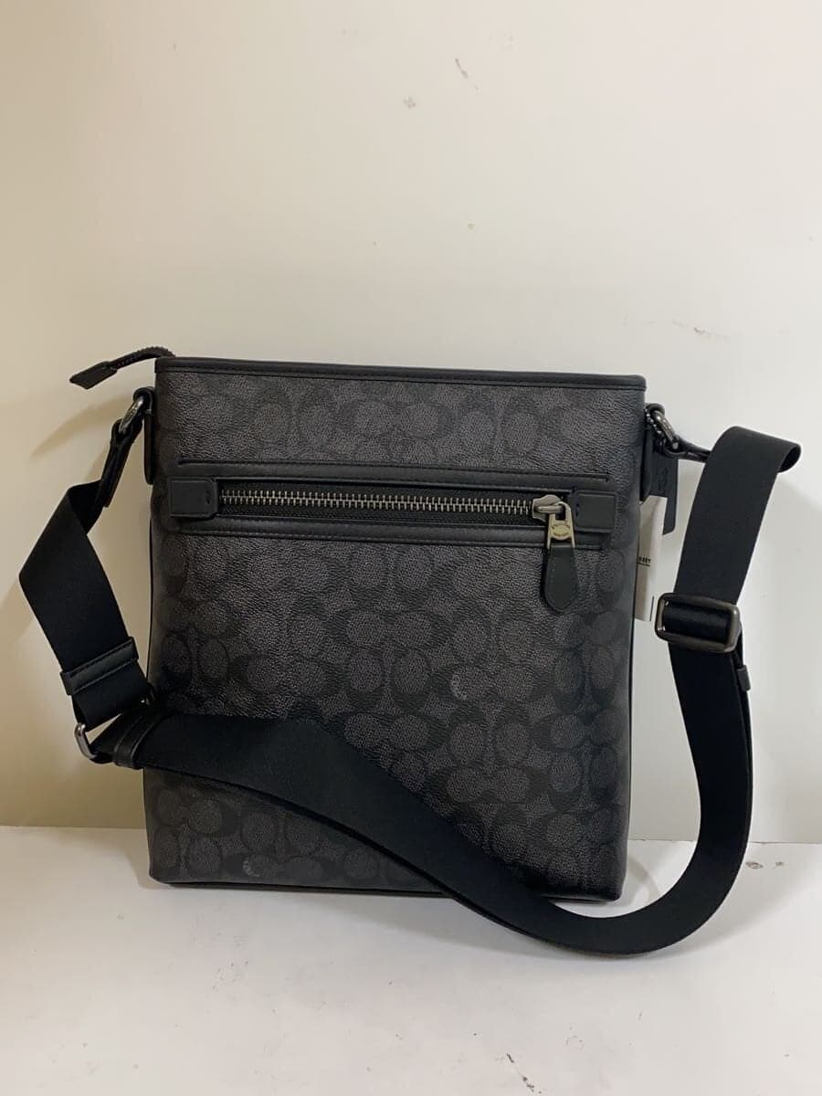 COACH Shoulder Bag Leather BLK All Over Pattern CW227 3