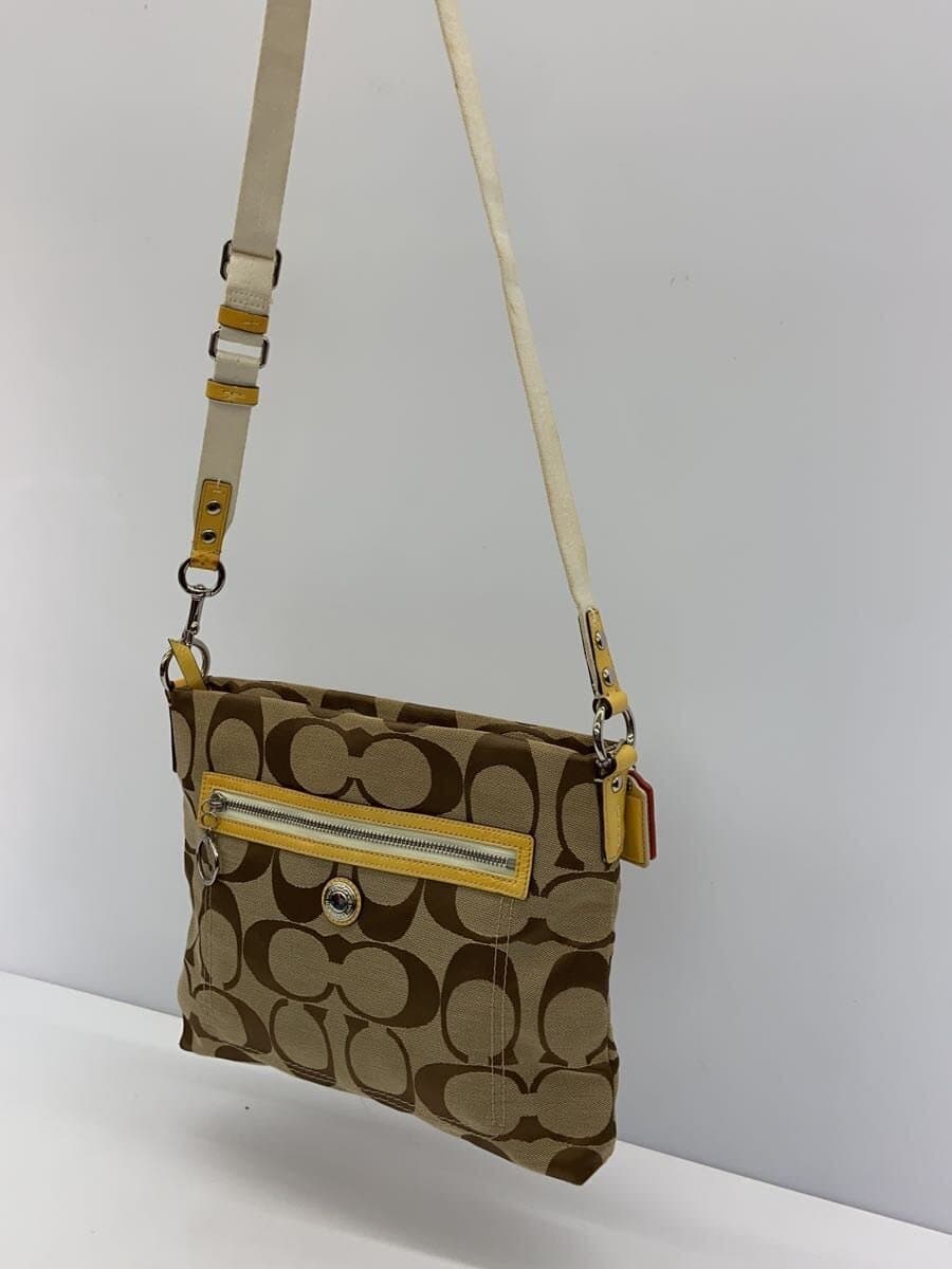 COACH Shoulder Bag Canvas BEG All Over Pattern F14869 2