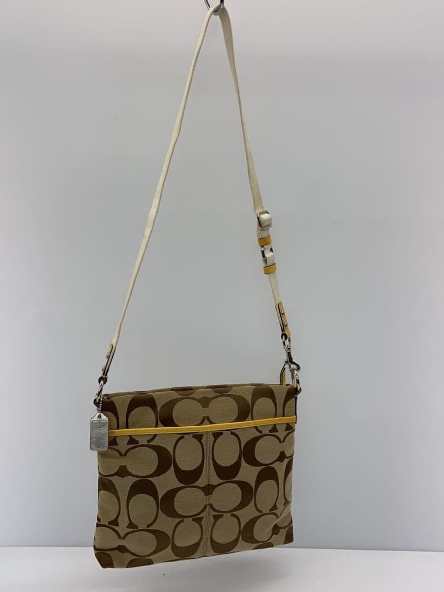 COACH Shoulder Bag Canvas BEG All Over Pattern F14869 3