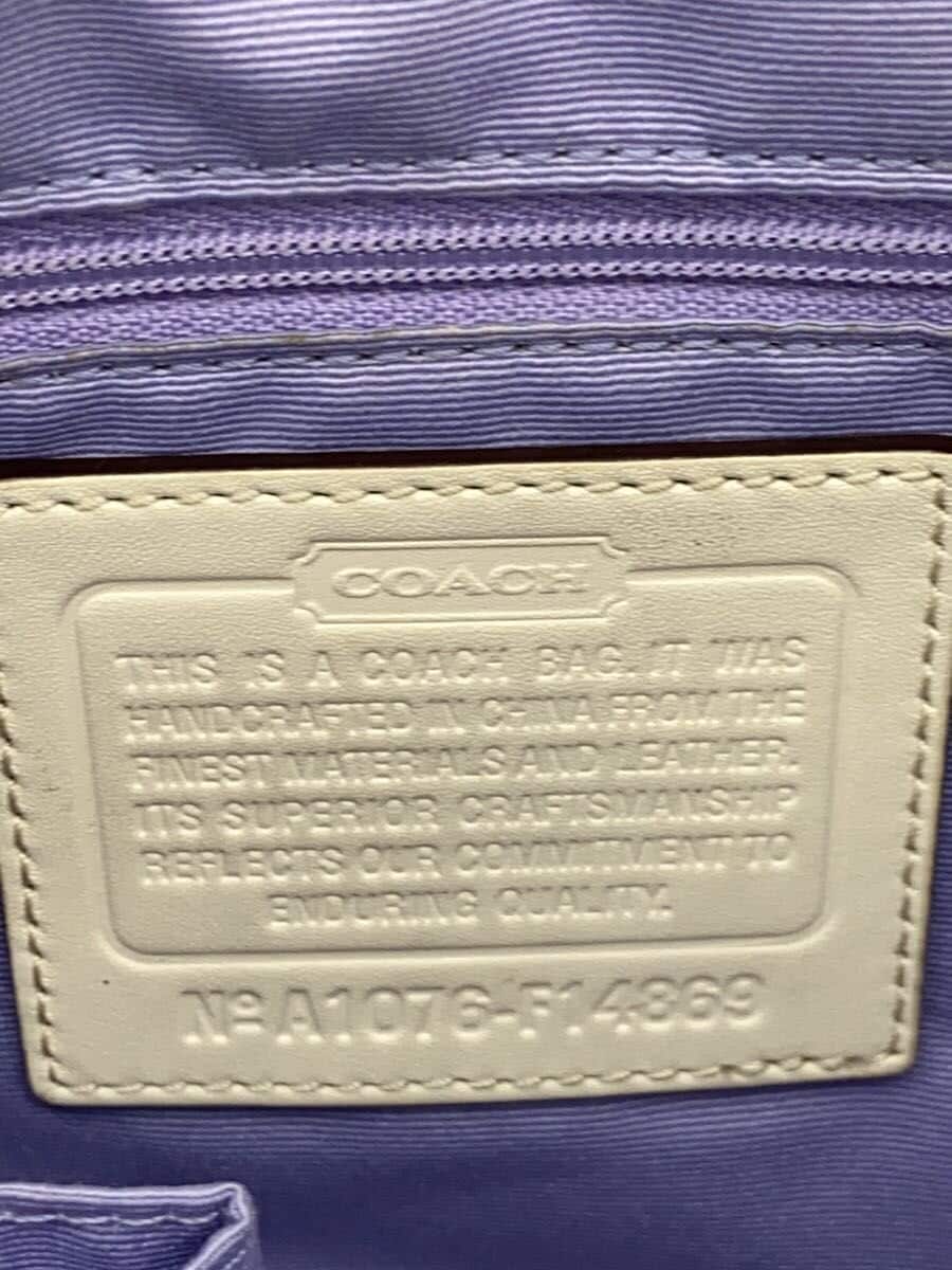 COACH Shoulder Bag Canvas BEG All Over Pattern F14869 5