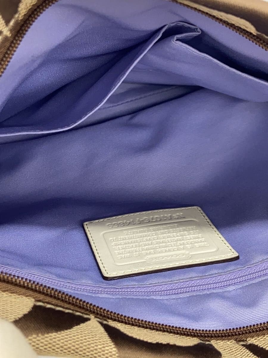 COACH Shoulder Bag Canvas BEG All Over Pattern F14869 6