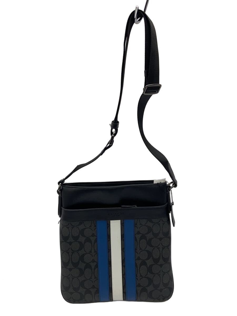 COACH Charles Pieced Var City Shoulder Bag PVC BLK All Over Pattern F26068