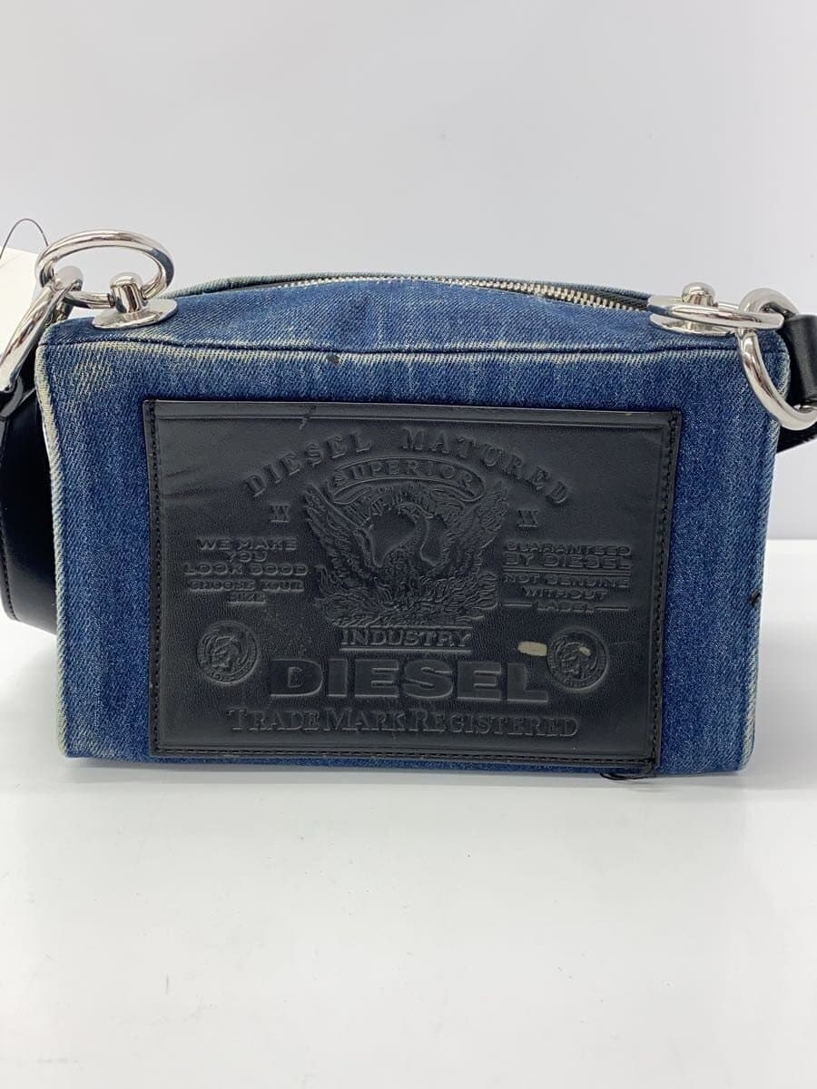 DIESEL Denim Shoulder Bag IDG Leather Parts Deteriorated 3