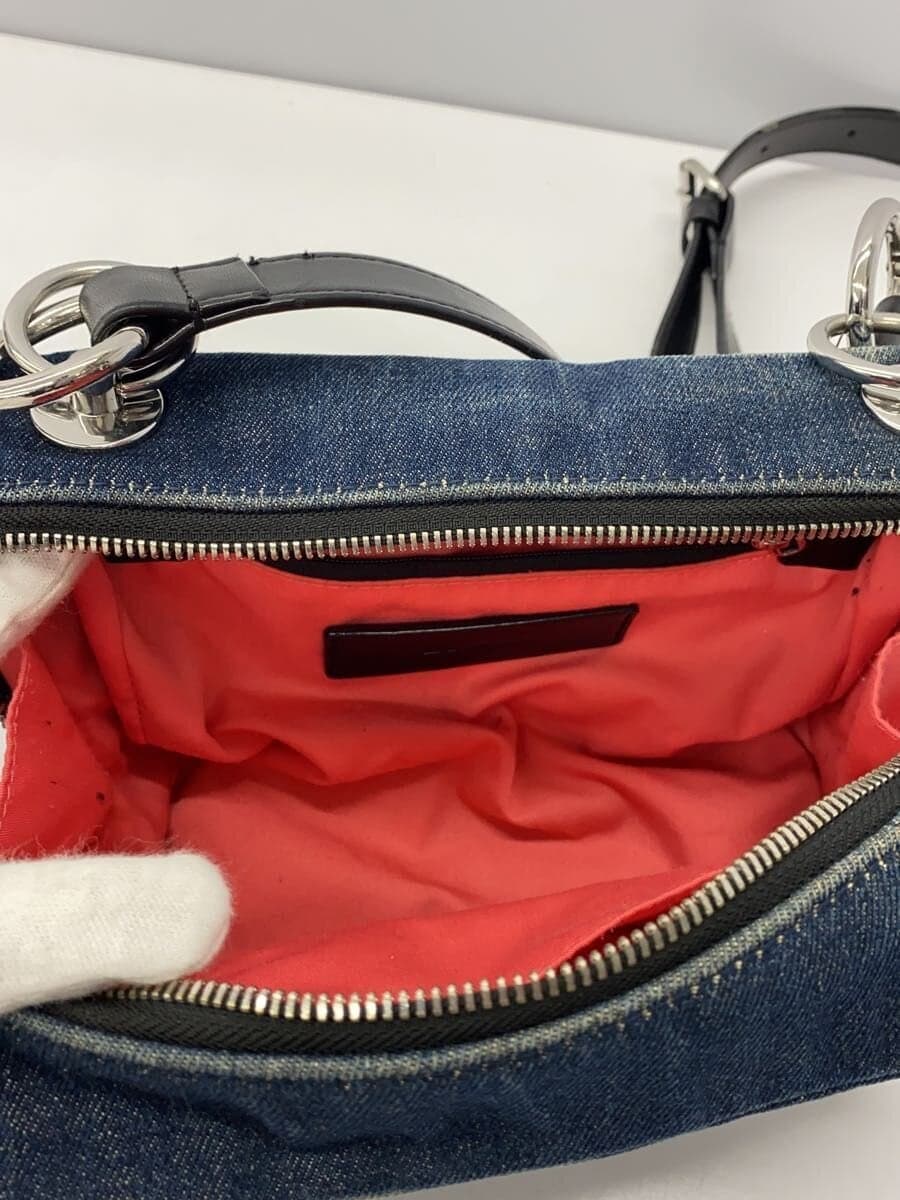 DIESEL Denim Shoulder Bag IDG Leather Parts Deteriorated 6