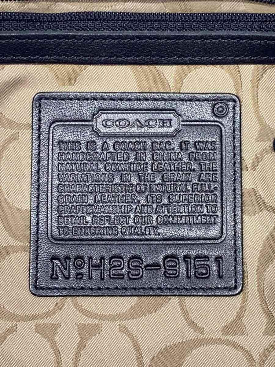 COACH Shoulder Bag Leather BLK H2S-9151 5