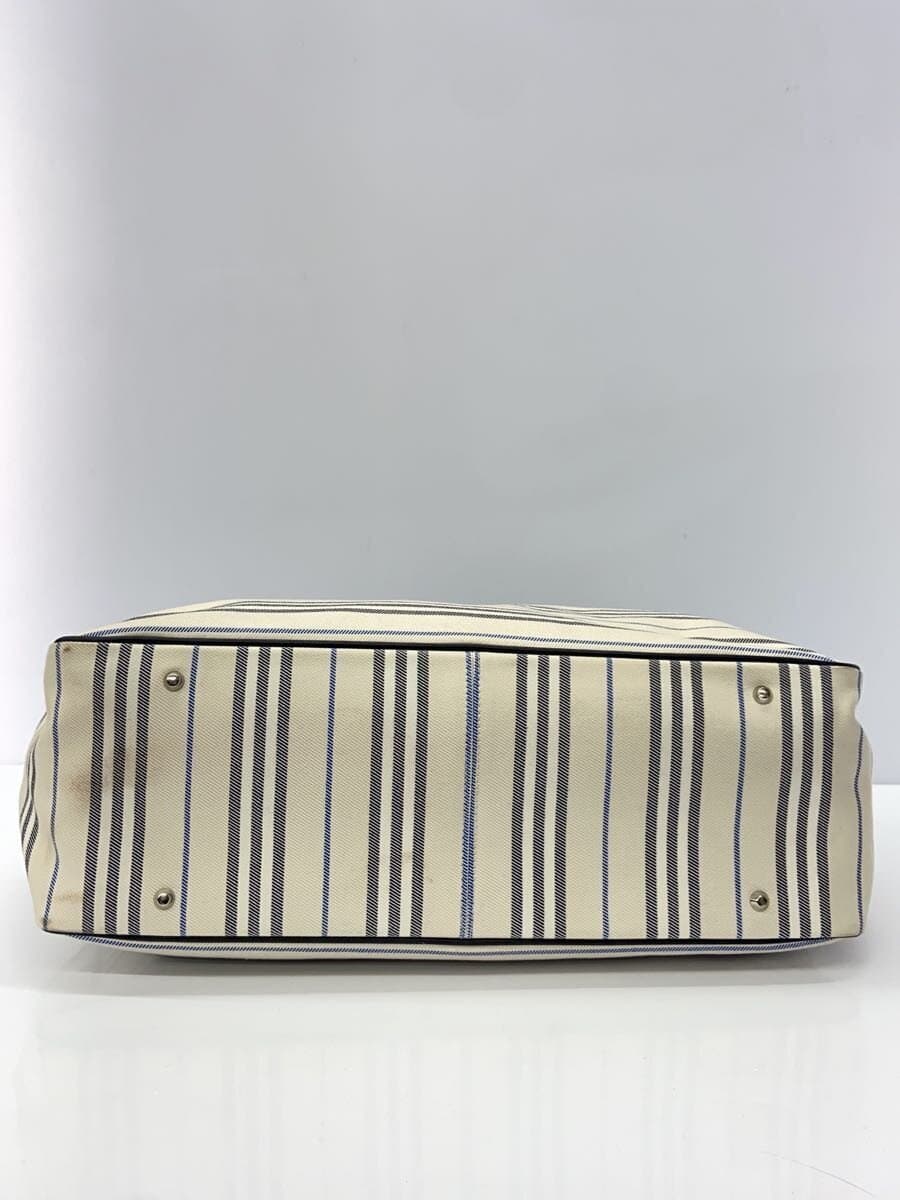 BURBERRY Bag WHT Border Stripe Bottom With Stain 4