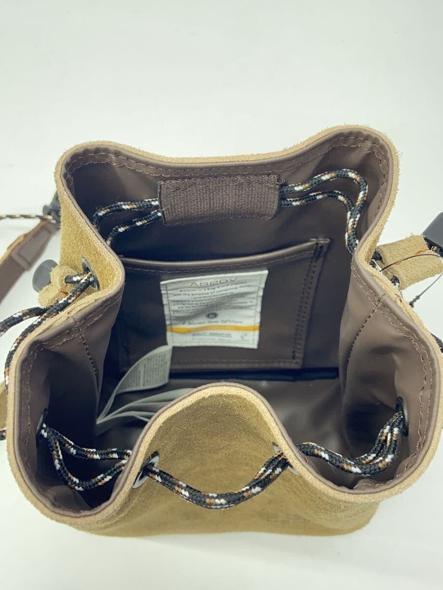 AS2OV WATER PROOF SUEDE MINI DRAW STRING SHOULDER Cowhide 6