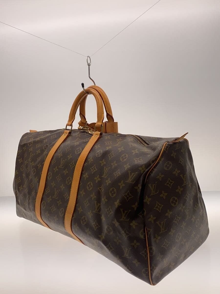 LOUIS VUITTON Keepall Bandouliere 55_Monogram Canvas PVC BRW 2