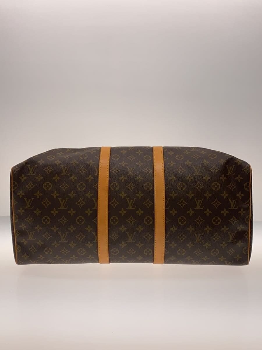 LOUIS VUITTON Keepall Bandouliere 55_Monogram Canvas PVC BRW 4