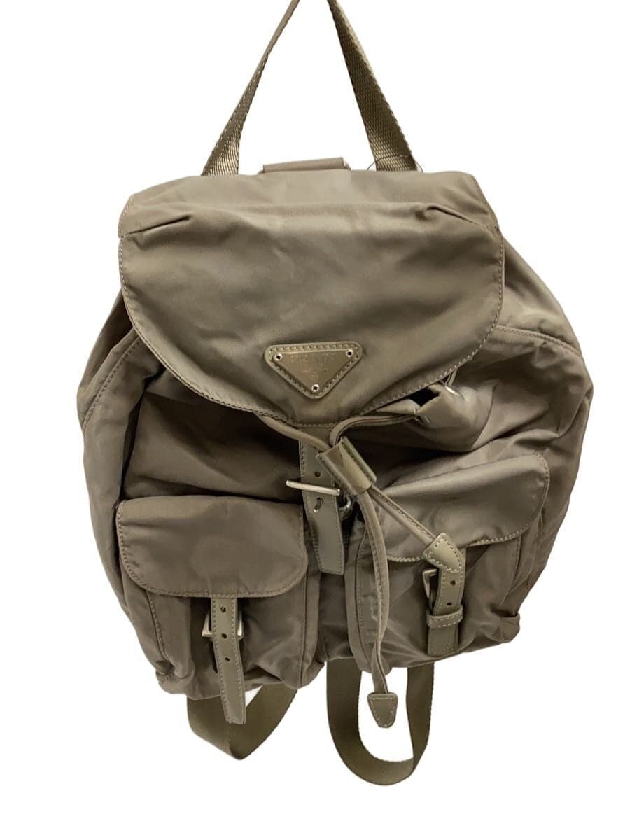 PRADA backpack nylon KHK plain