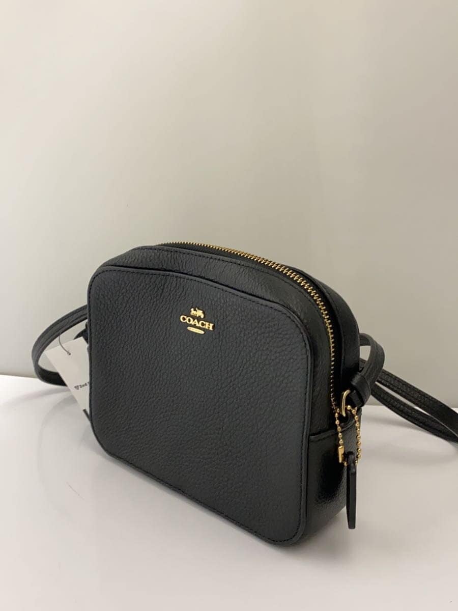 COACH Shoulder Bag Leather BLK 87734 2
