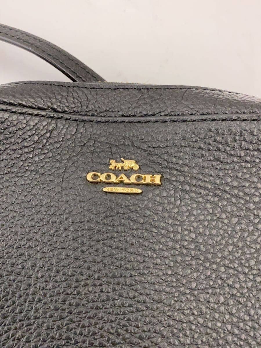 COACH Shoulder Bag Leather BLK 87734 5