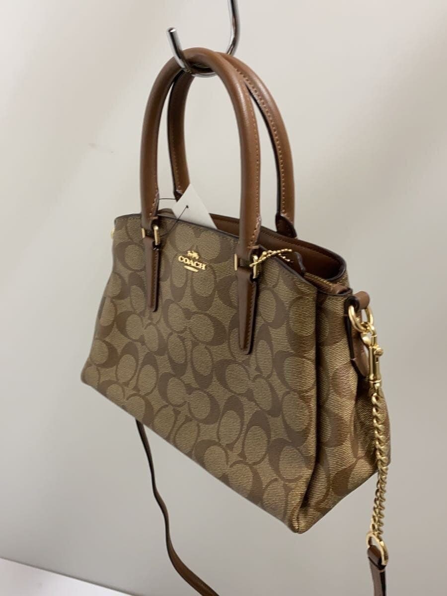 COACH Mini Sage Carryall Signature Brown PVC BRW Allover Pattern F29434 2