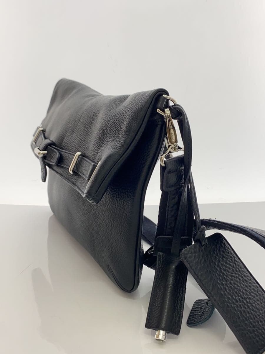 PELLE MORBIDA Shoulder Bag Leather NVY Solid 2