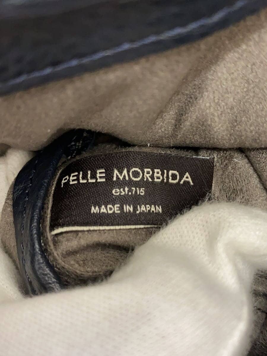 PELLE MORBIDA Shoulder Bag Leather NVY Solid 6