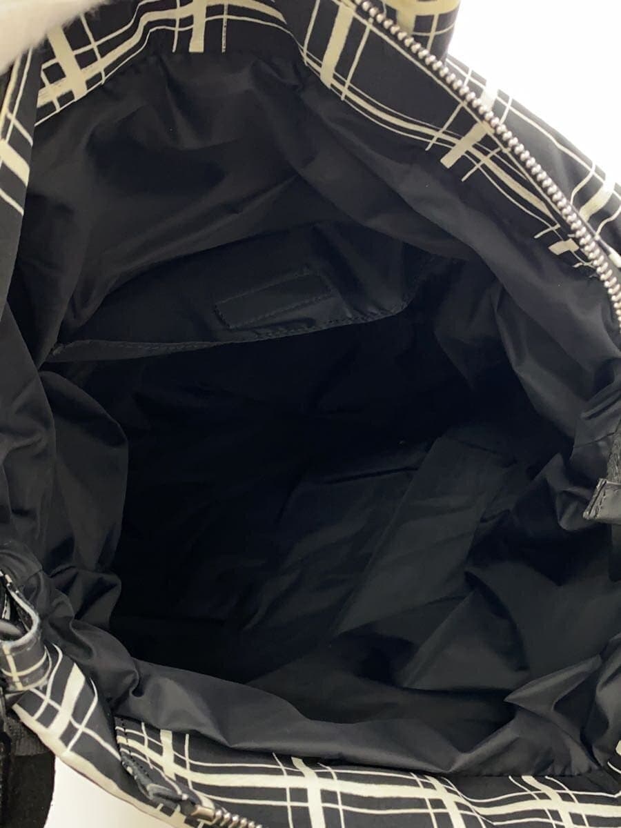 MARNI Nylon Puff Tote Tote Bag Nylon Black Check 6