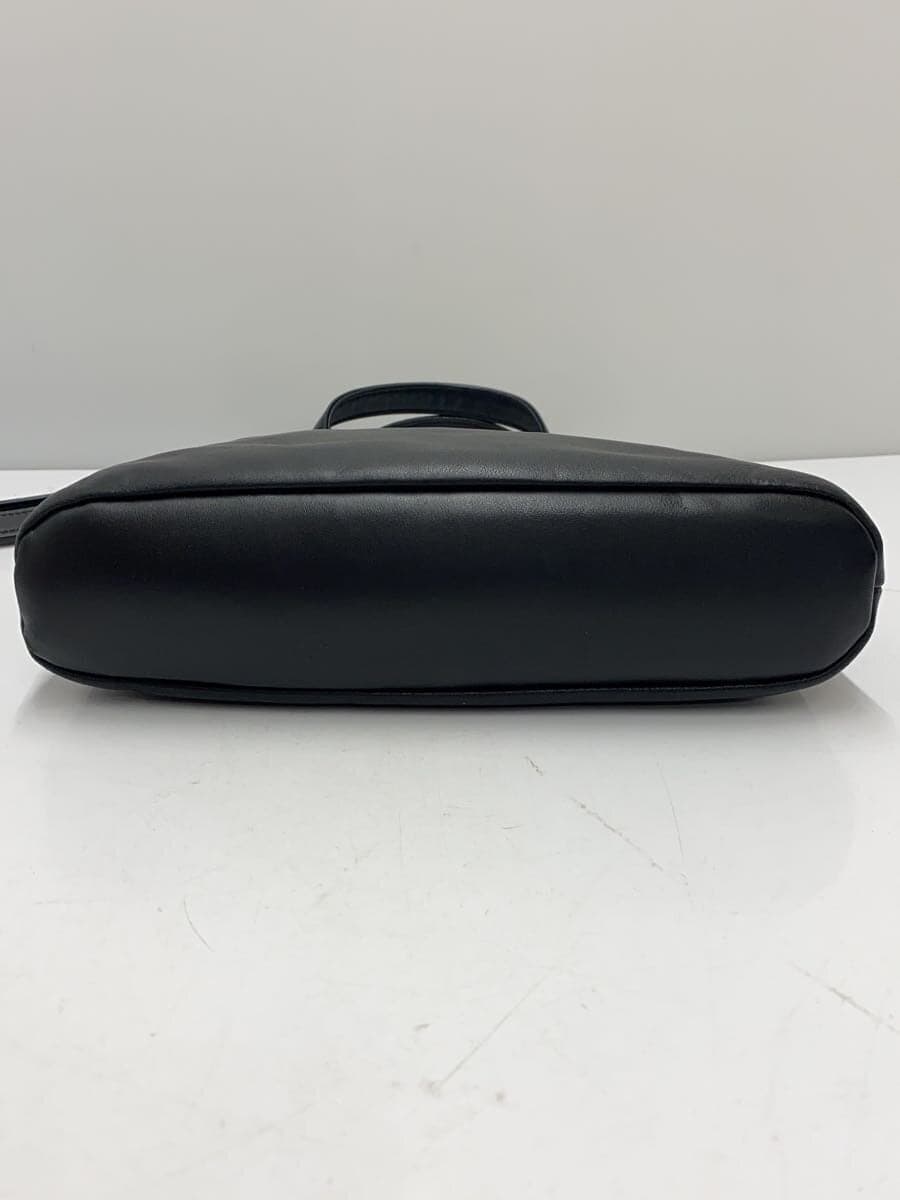 agnes b. Handbag Leather BLK Solid SAS20-01 4