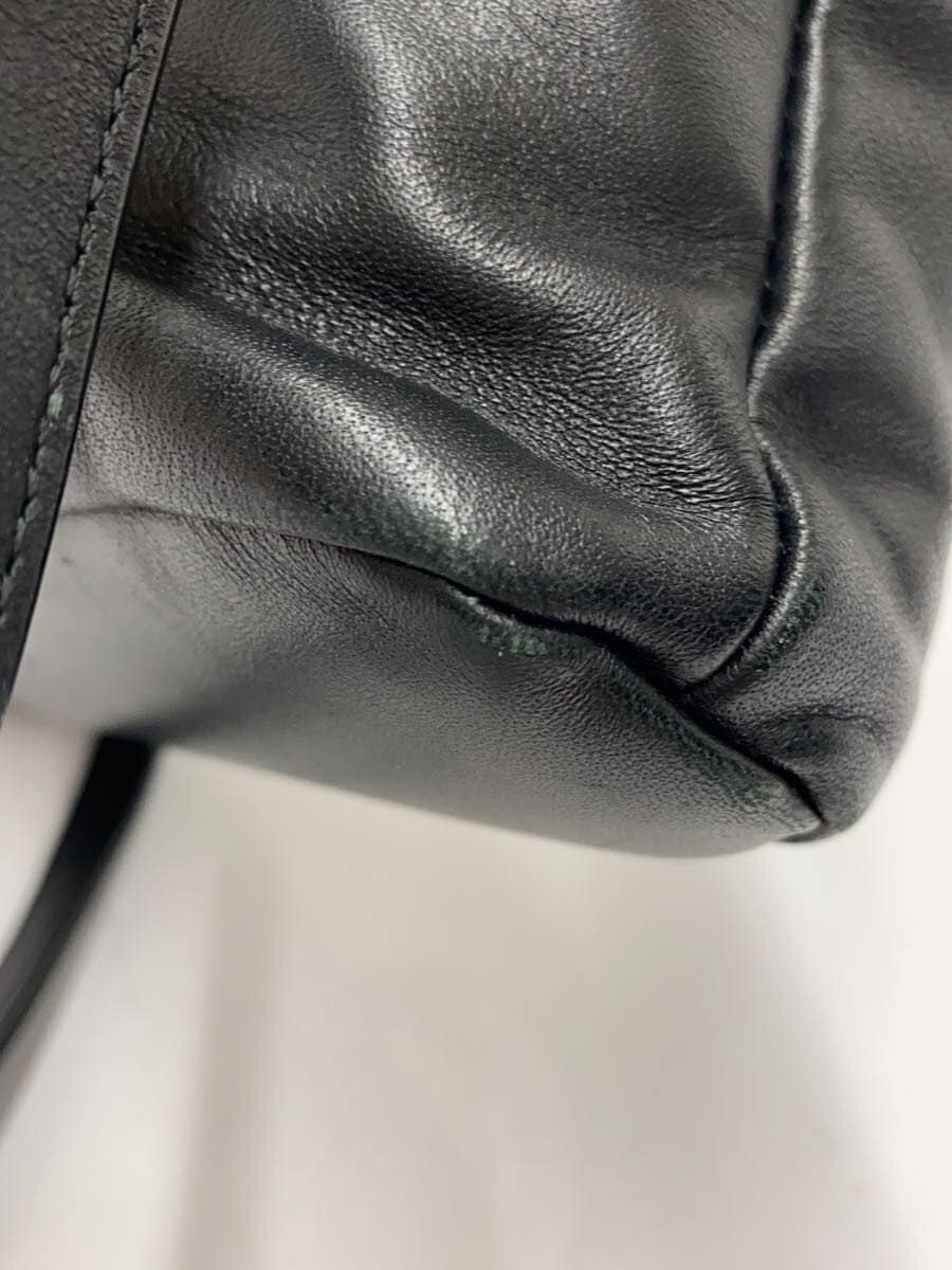 agnes b. Handbag Leather BLK Solid SAS20-01 9