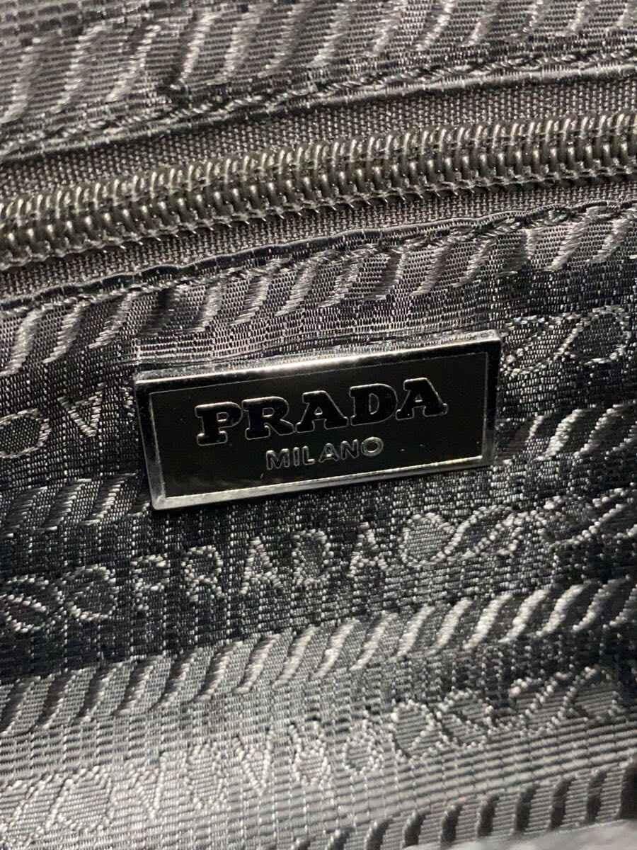 PRADA shoulder bag nylon BLK solid color 5