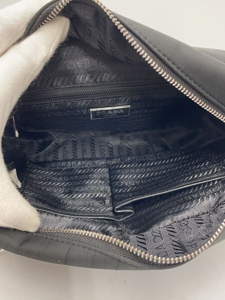 PRADA shoulder bag nylon BLK solid color 6