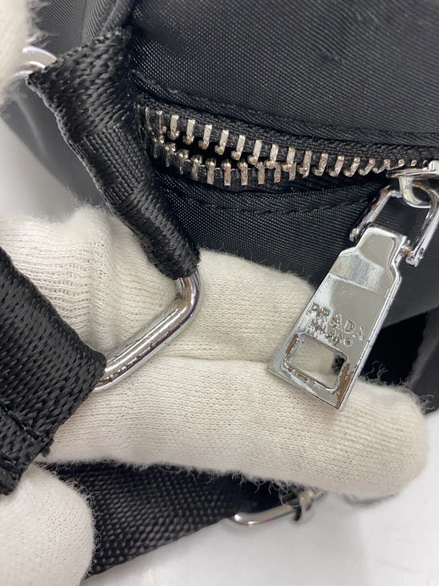 PRADA shoulder bag nylon BLK solid color 7