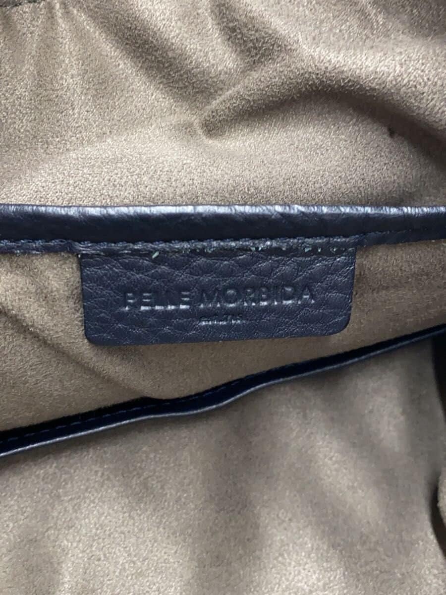 PELLE MORBIDA Bag Leather Navy Solid Color 5