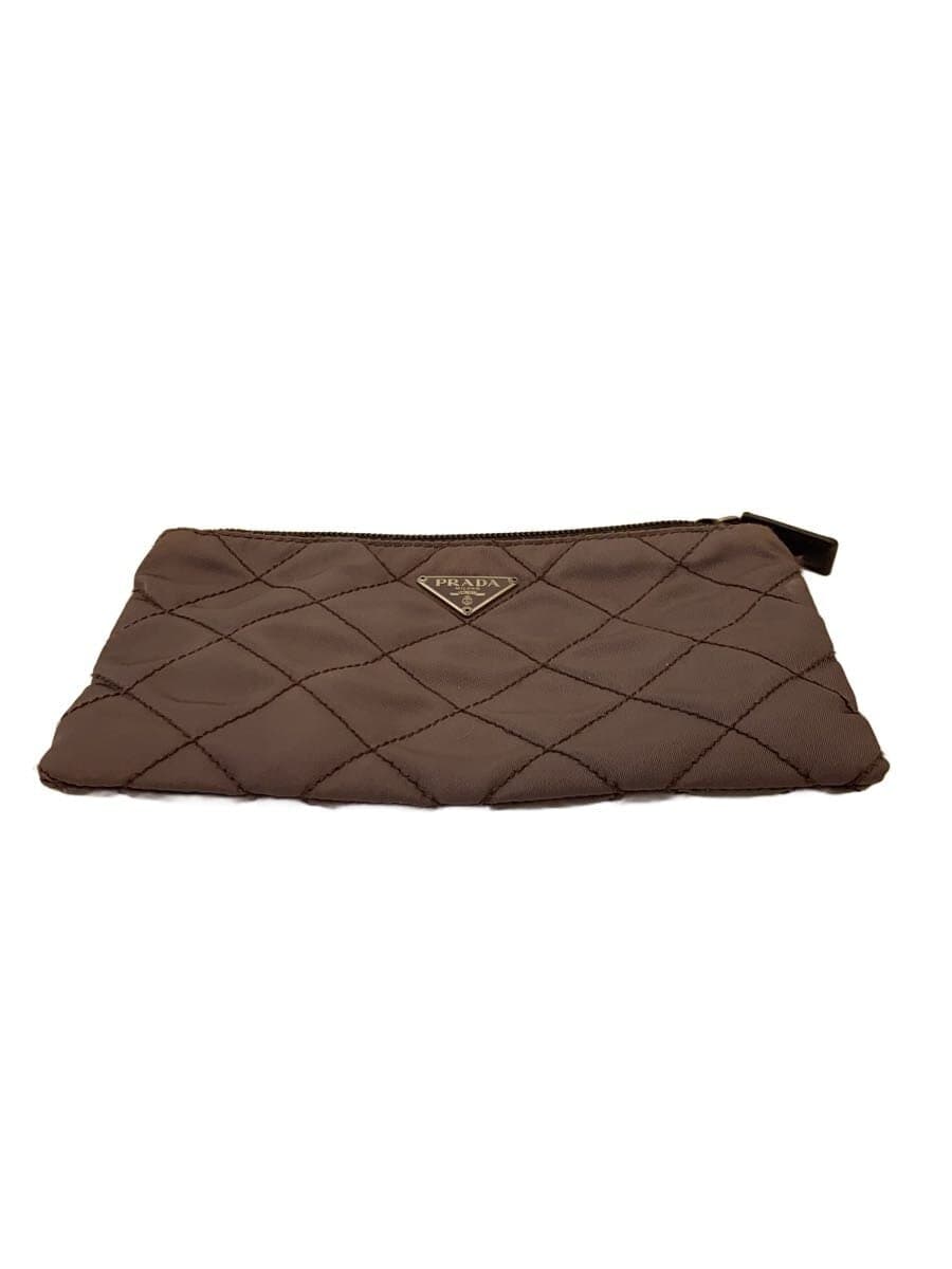 PRADA Pouch Nylon BRW Plain 4