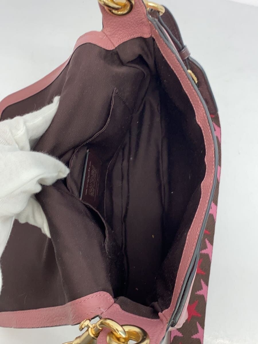 COACH Shoulder Bag PNK Solid 5