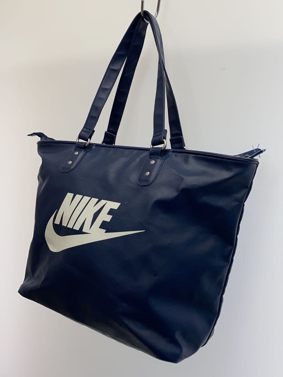 NIKE Tote Bag Faux Leather NVY Print 2