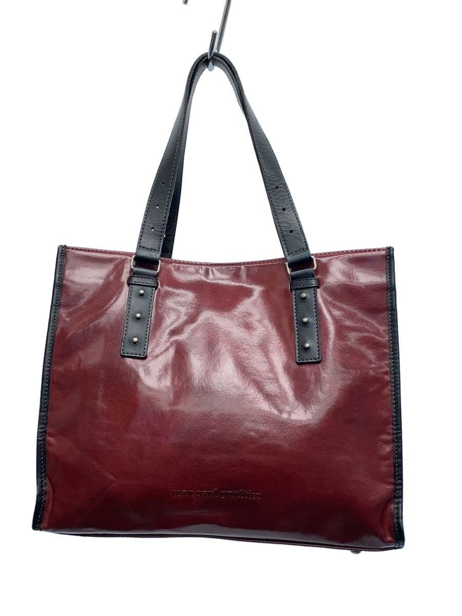 Jean Paul Gaultier tote bag PVC Burgundy Plain