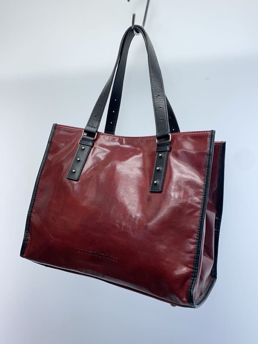 Jean Paul Gaultier tote bag PVC Burgundy Plain 2